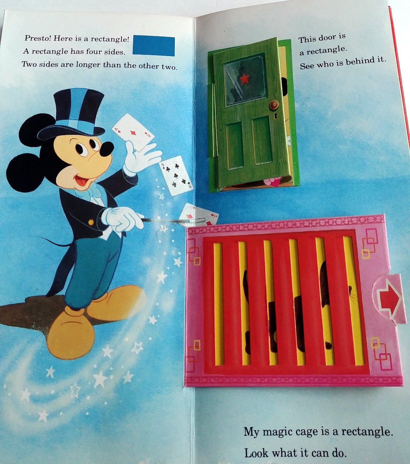 希少 MICKEY'S POP-UP BOOK OF MICKEY'S Pop-up Book of SHAPES, 1985, First Printing, Mickey