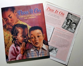 PASS IT ON African-American Poetry for Children 1993 1st Ed in dust jacket