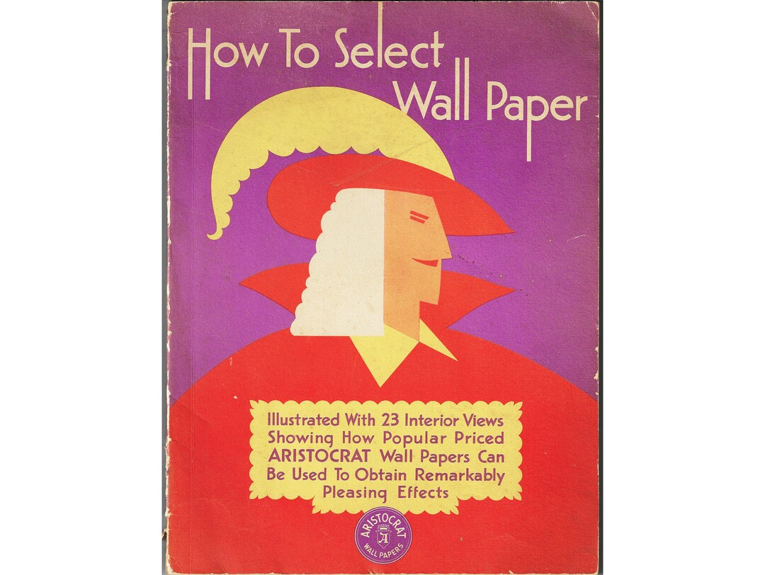 HOW to SELECT Wall PAPER Wallpaper Sample Book 1934 Rare Etsy