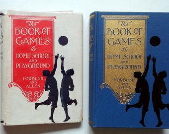 1939 Book of Games, Home School Playground, Illustrated Dust Jacket