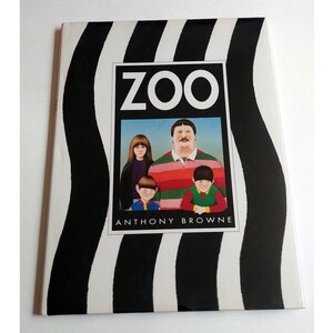 ZOO by Anthony Browne, 1992, 1st Edition in dust jacket, animals, human behavior