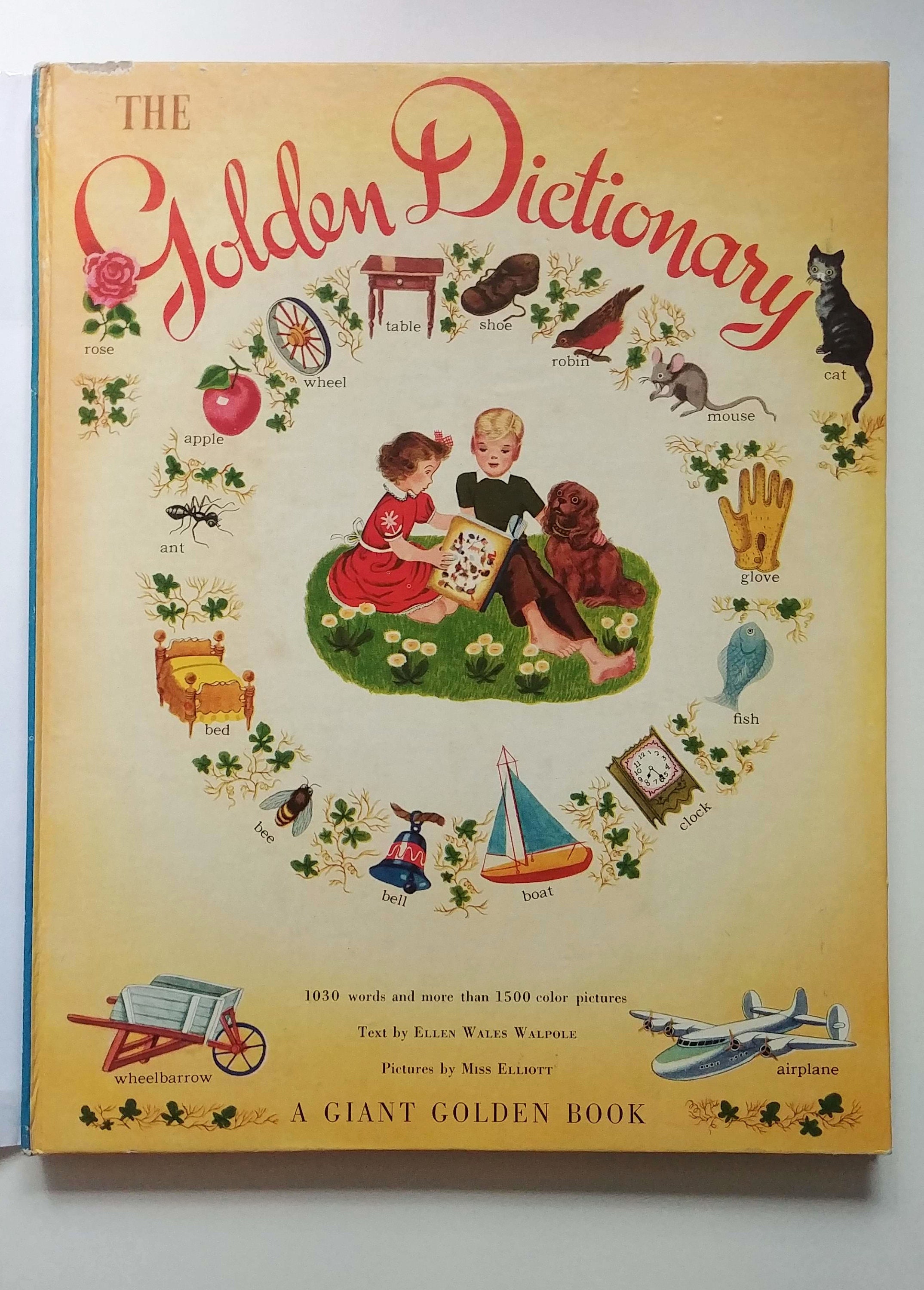 GOLDEN DICTIONARY, Giant Golden Book in Dust Jacket, 1944 - Etsy