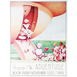 SEMANA DEL LIBRO 15 al 21 de noviembre de 1993, cartel del Consejo del Libro Infantil de William Joyce