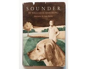 SOUNDER by William Armstrong, Newbery Medal, Inscribed by Author, Later printing