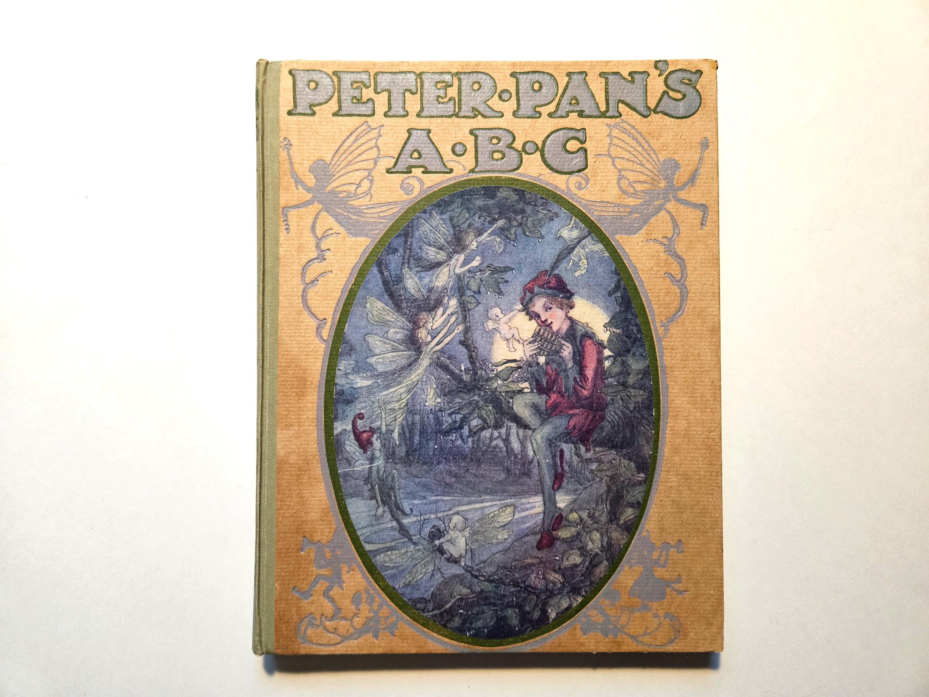 SALE！No.193 アンティーク　古書 洋書 絵本 ピーター・パン フローラ・ホワイトによるピーターパンのABCの挿絵、1913年、希少