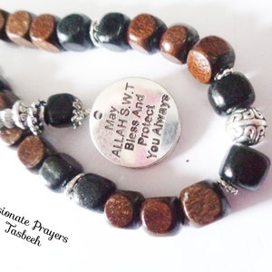 Spersonalizowany tasbih, Niech Allah Święty Święci zawsze Cię błogosławi i chroni, 33, 55, 99, 100, 500 koralików.