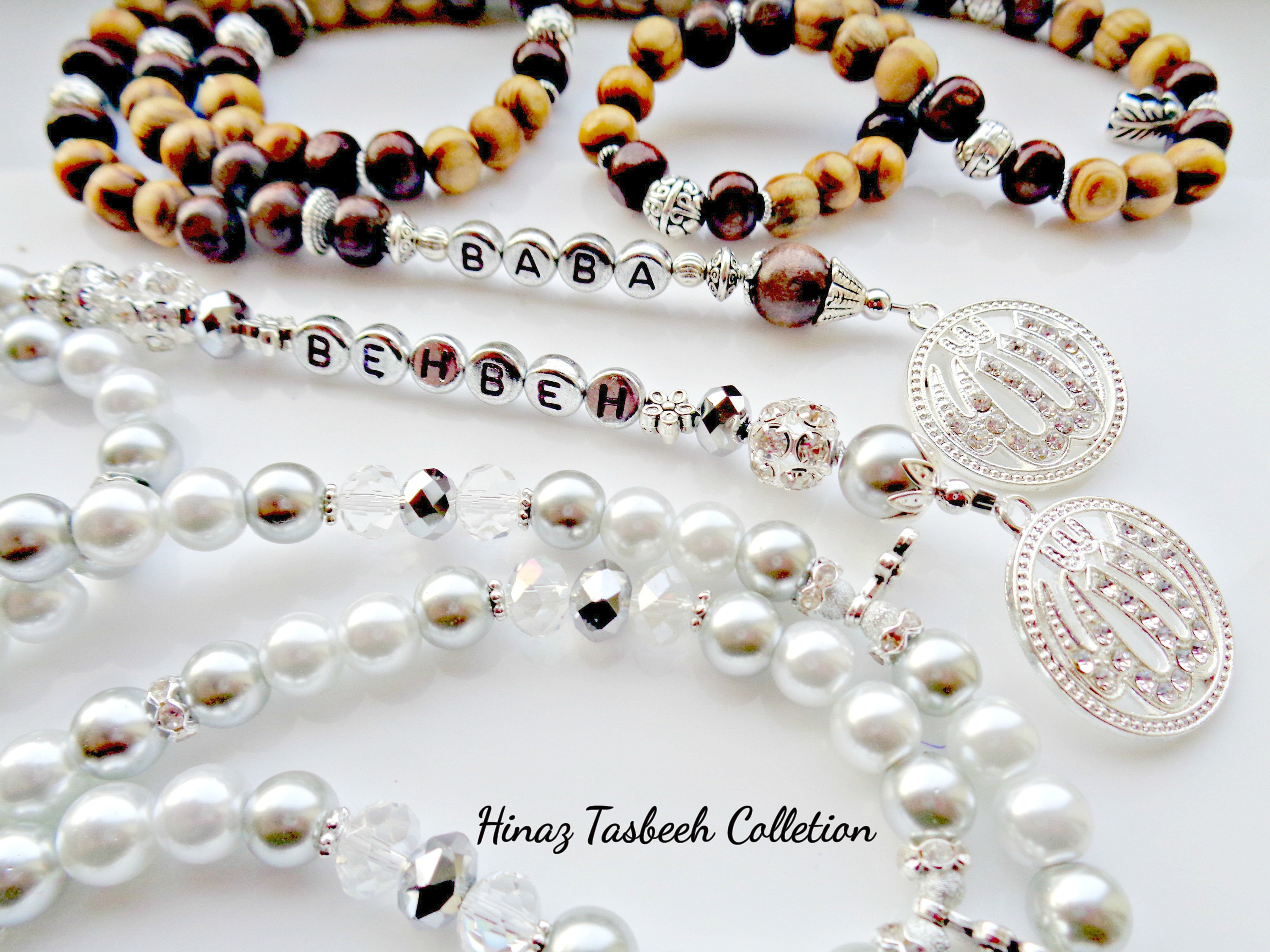 Personalized tasbeeh ,his and hers,{SAME DAY DISPATCH} Have any name …