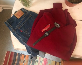 cherry red lambswool sweater