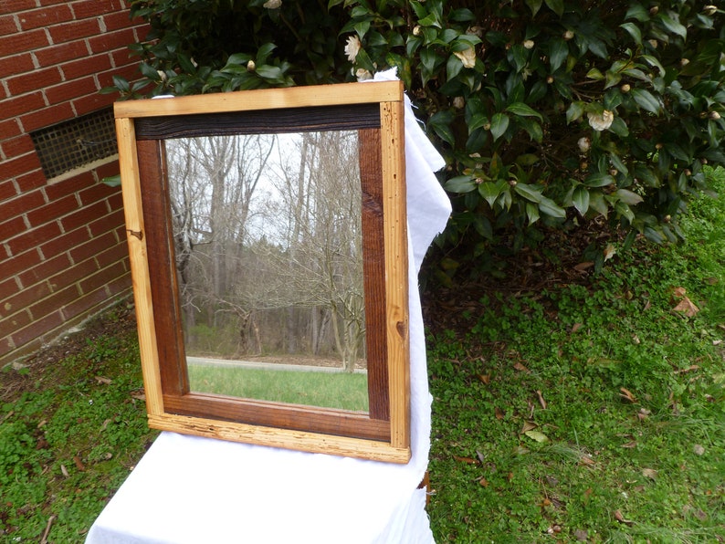 Mirror Wall Large Wormy Wood Frame Barn Wormy Wood Frame