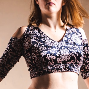 Velvet choli for tribal fusion dance / FCBD (ATS)