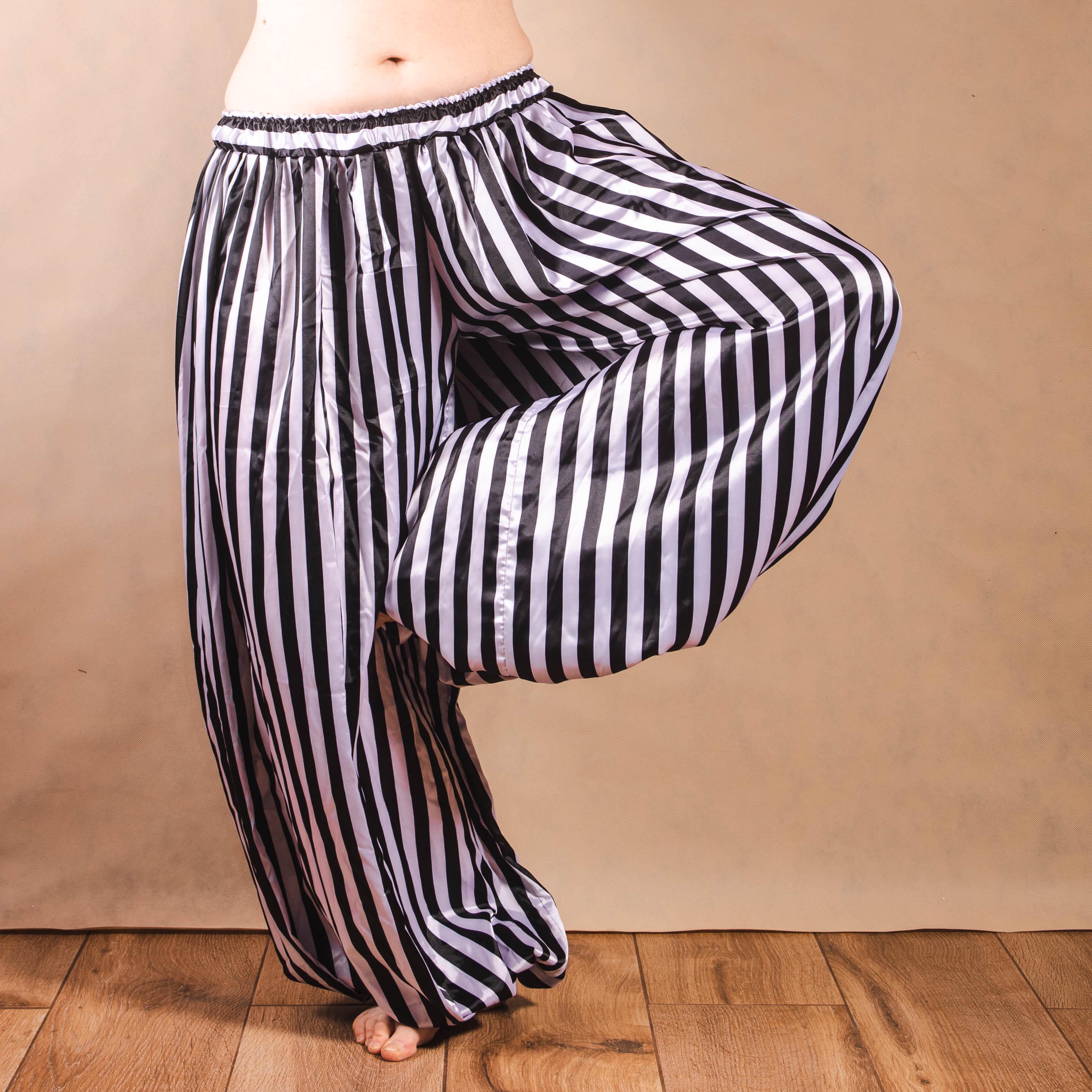 Striped harem pants for tribal fusion dance