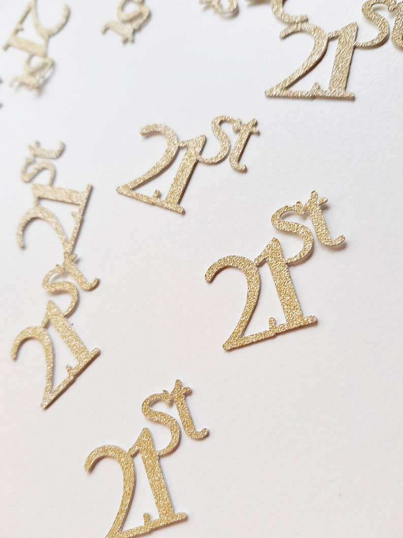 21st Birthday Confetti Party Decorations Cake Table Etsy