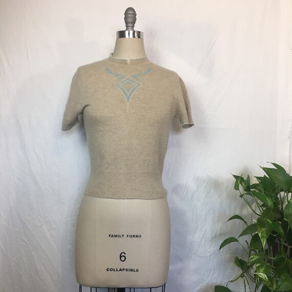 Vintage 1950’s cashmere pullover short sleeve Bern