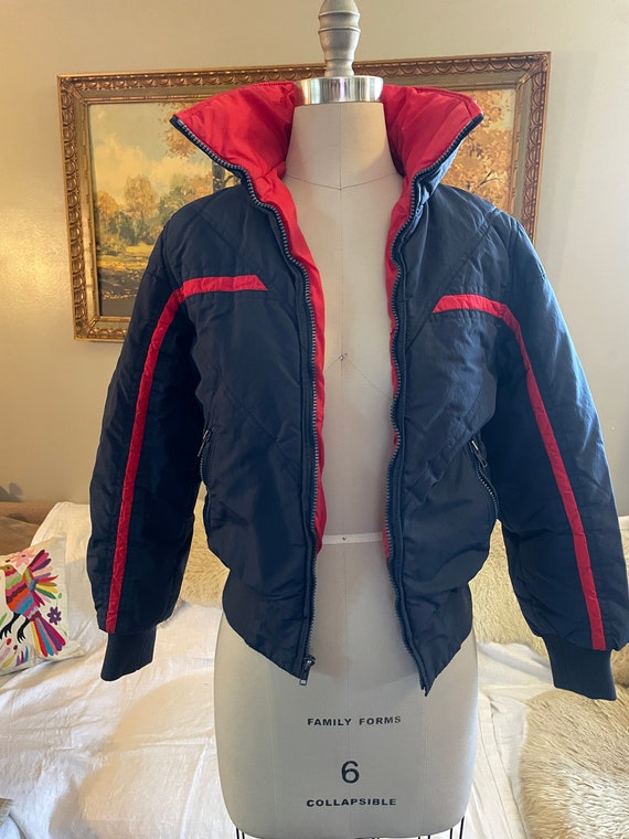 80’s puffy jacket in blue and red - image 4