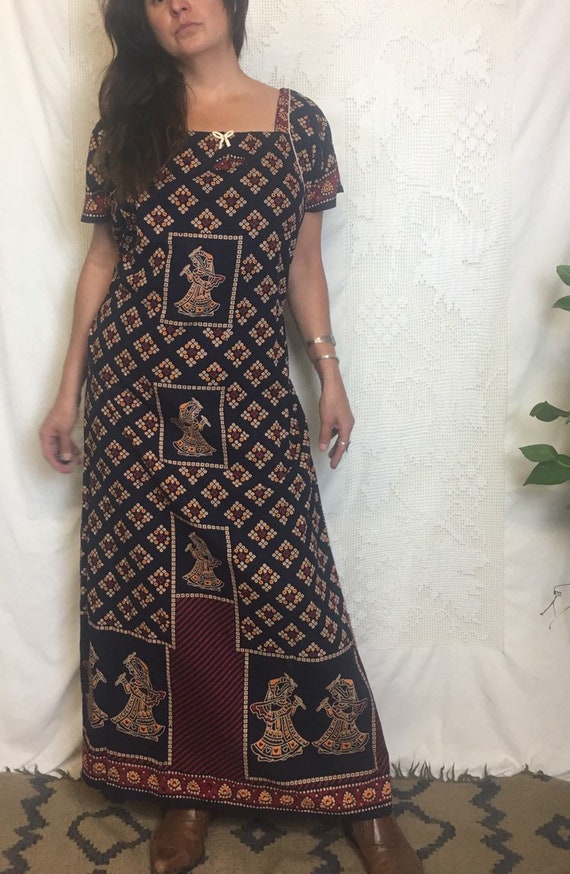 Beautiful cotton block printed indian ethnic batik