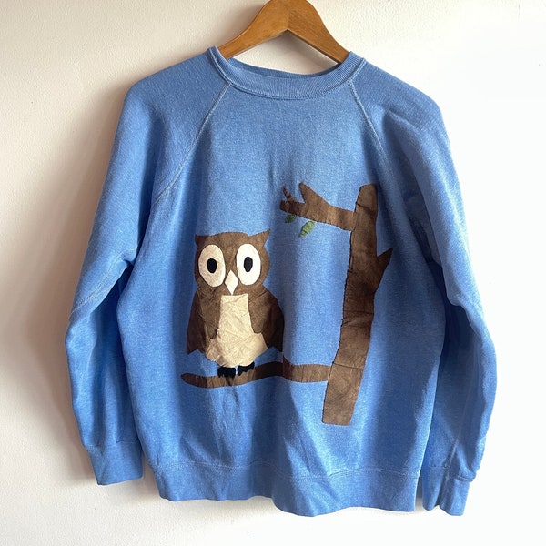 1970’s vintage owl appliqué sweatshirt