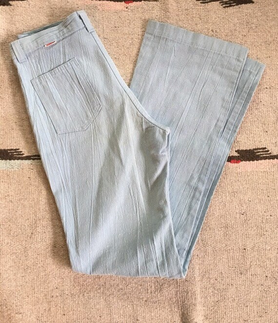 1970’s baby blue straight leg high waisted Dittos