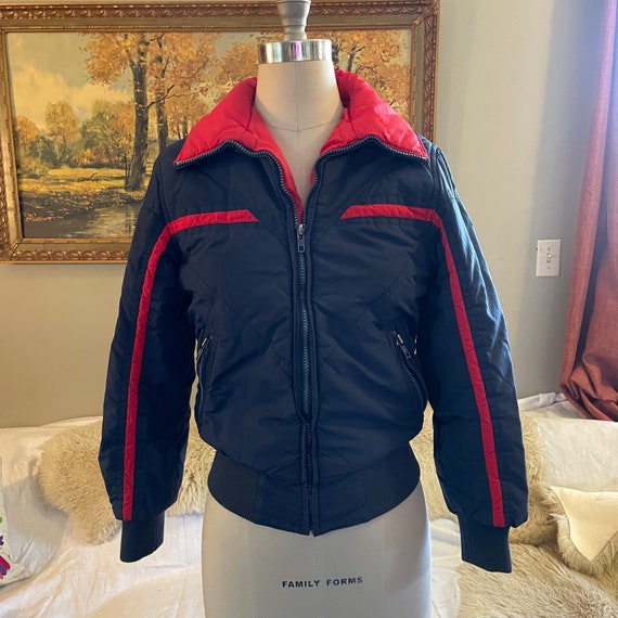 80’s puffy jacket in blue and red - image 1