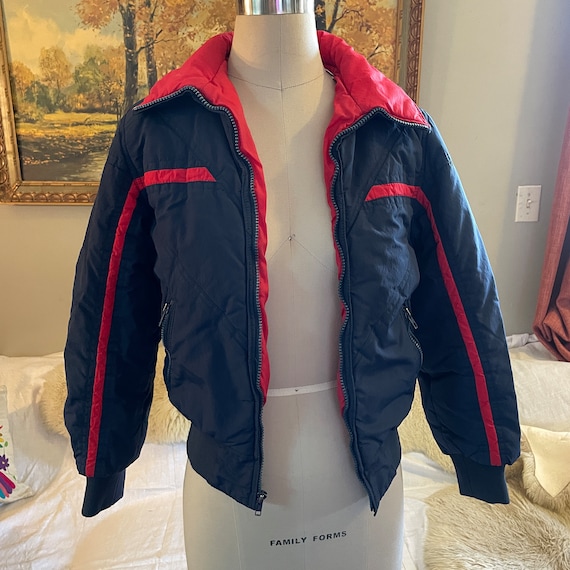 80’s puffy jacket in blue and red - image 3