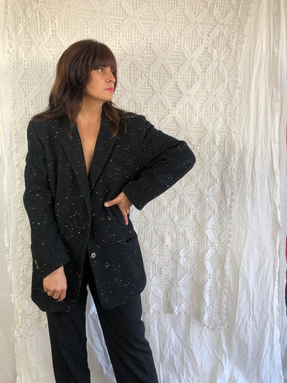 Vintage 80’s black speckled oversized Liz Claiborn