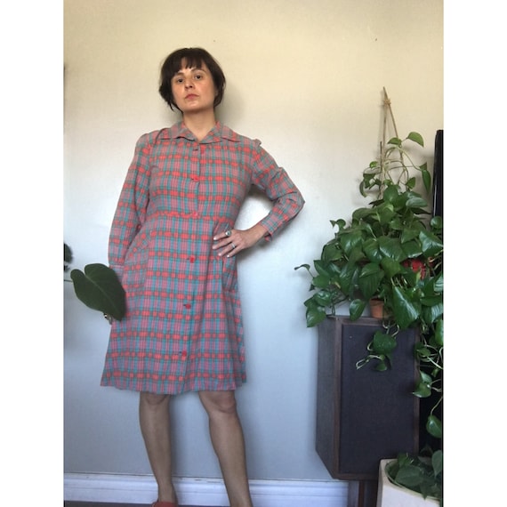 Vintage 1930’s or 1940’s red plaid French workwear