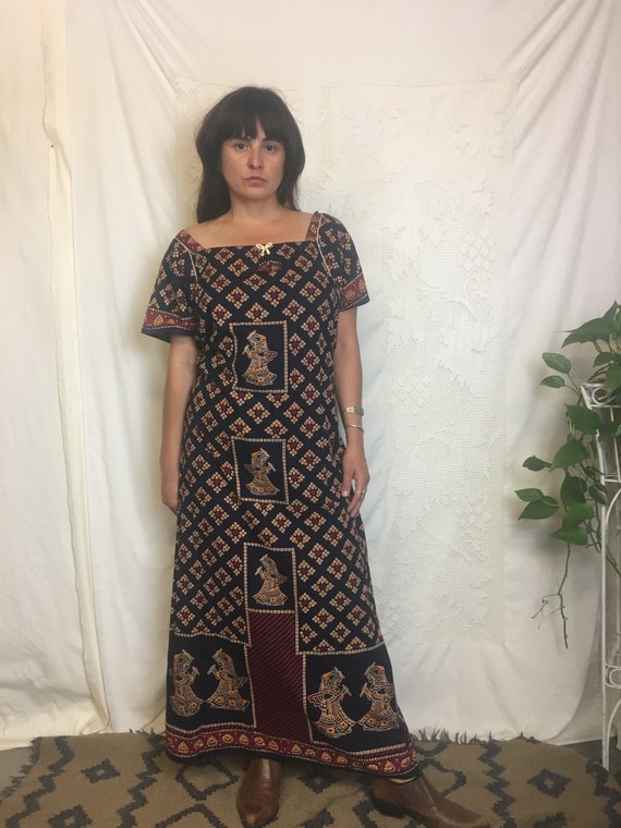 Beautiful cotton block printed indian ethnic batik