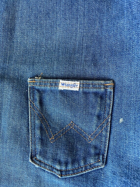 Vintage 1970’s Wrangler faux Sherpa lined denim v… - image 6