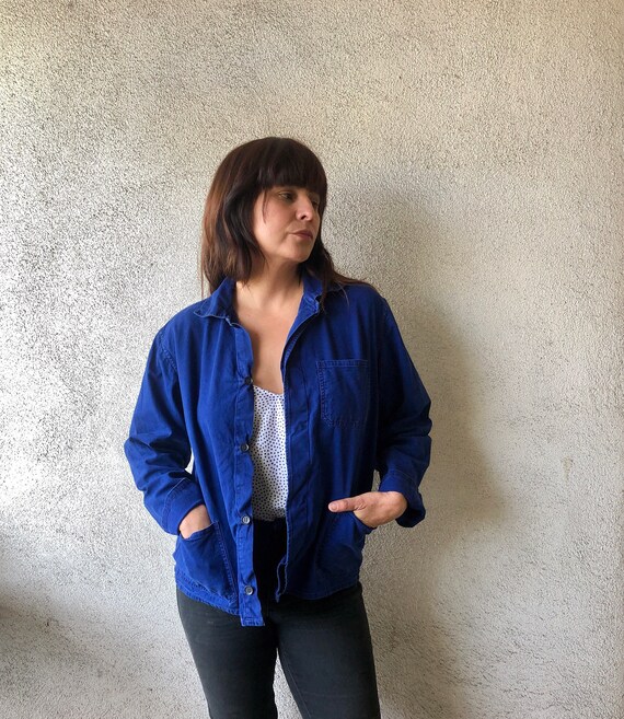 Vintage blue French chore jacket