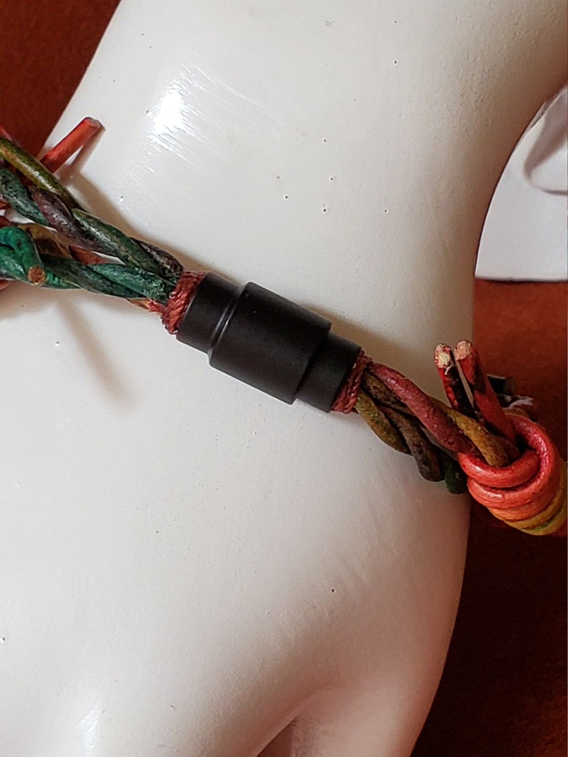 Leather Barbed Wire Bracelet Etsy UK