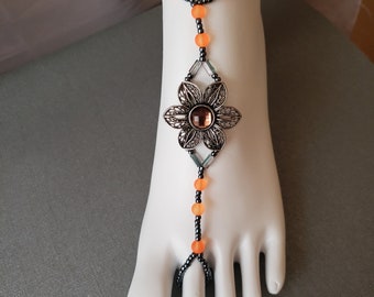 Neon Orange Barefoot Sandals