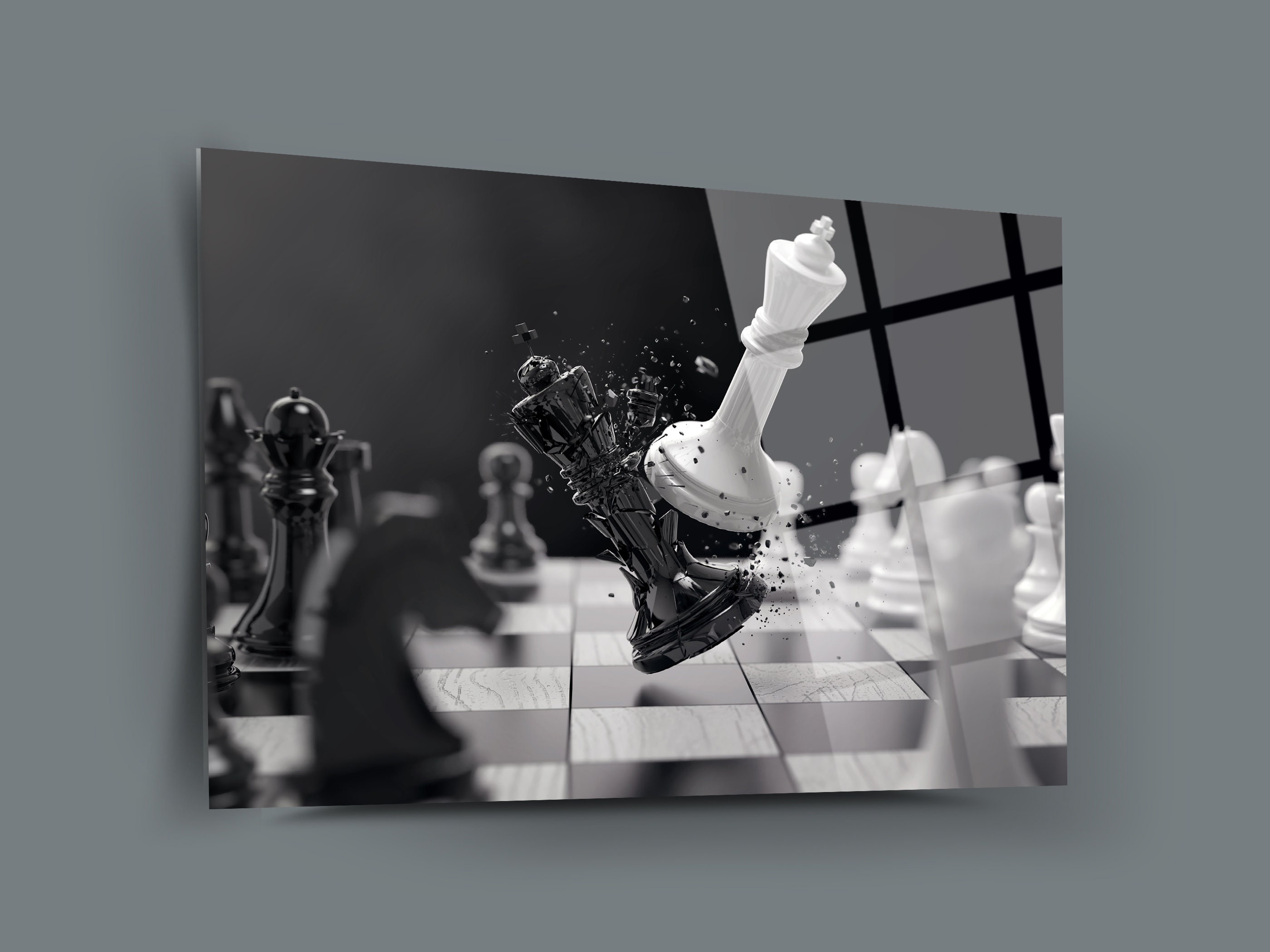 Kanashi_hitoo - 'Check Mate', Acrylic Glass Print, Shatter-Resistant Wall  Art