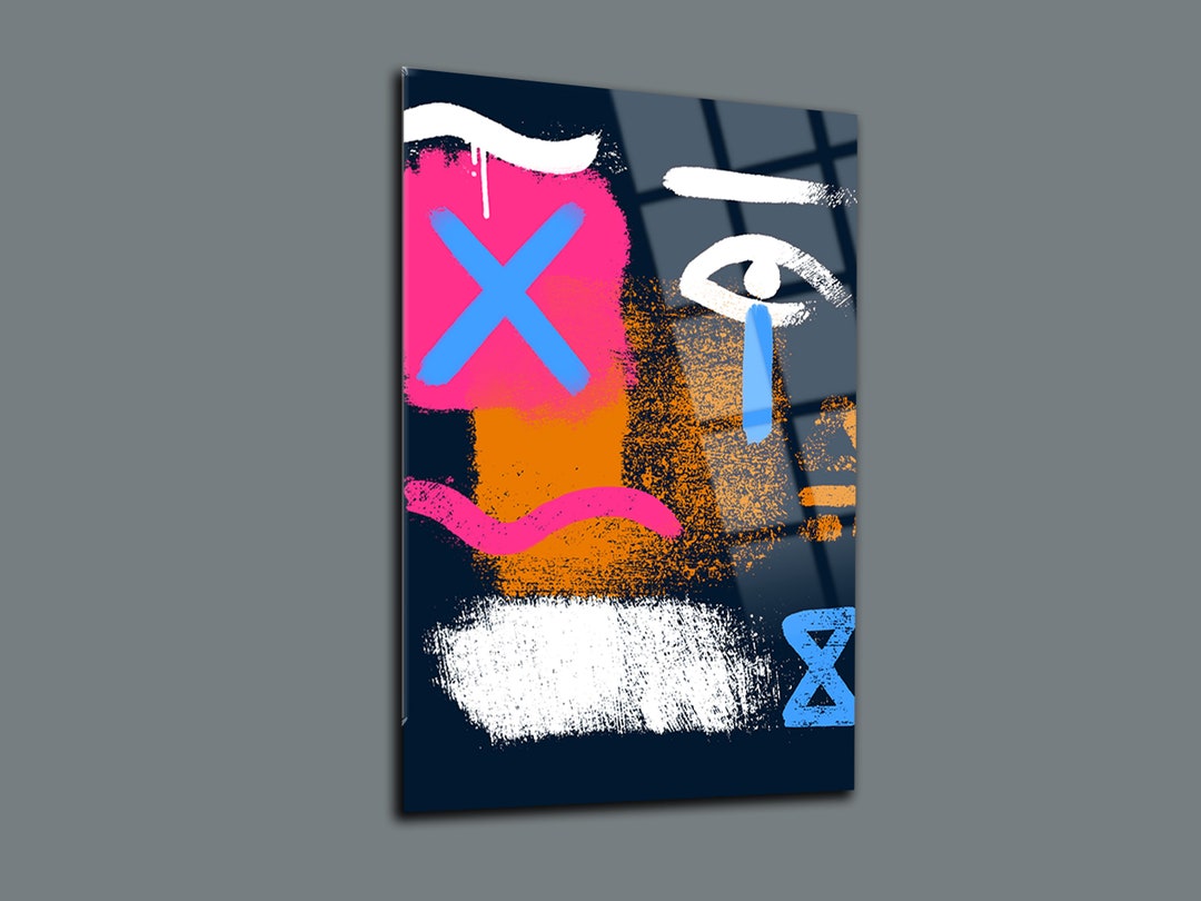 Signs Glass Abstract Wall Decor-abstract Glass Wall Art-glass Printing ...