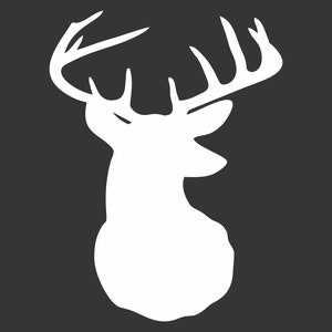 Buk Mount Deer - Buck Vinyl Window Decal Bumper Sticker