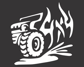 Jeep 4x4 Vinyl Window Decal Bumper Sticker