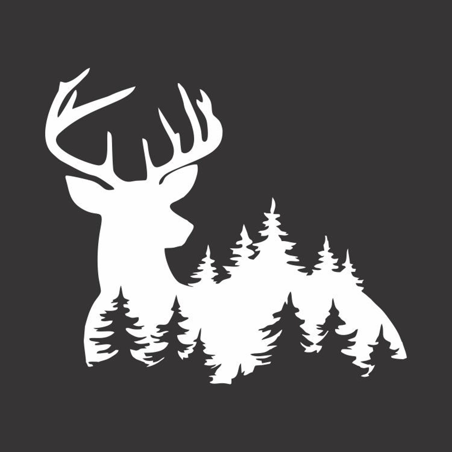 Buck Forest - Buck Vinyl Window Decal Bumper Sticker - Etsy