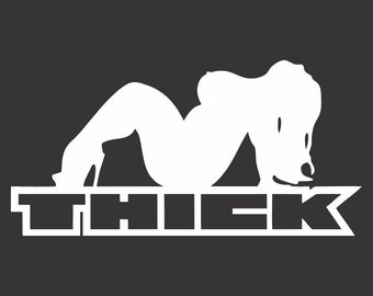 Thick Girl Vinyl Window Decal Bumper Sticker