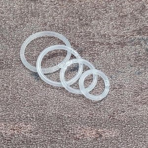 Pair of clear hoop piercing retainers, 20g,18g,16g, bio-flex hoop retainer,6mm hoop, 8mm retainer, 10mm hoop, 12mm hoop, clear piercing ring
