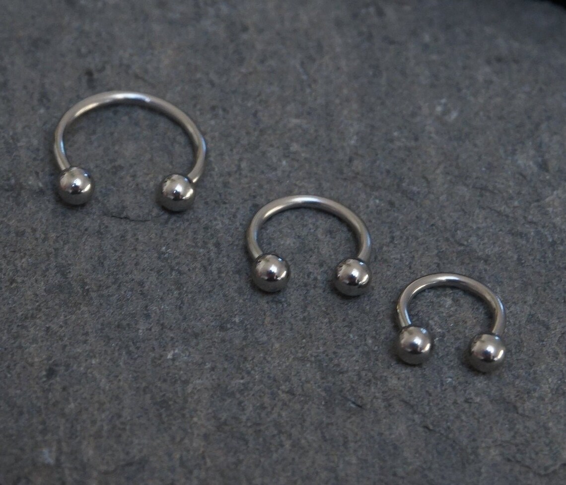 16 Gauge Captive Septum Ring Horseshoe Septum 6mm Septum Etsy