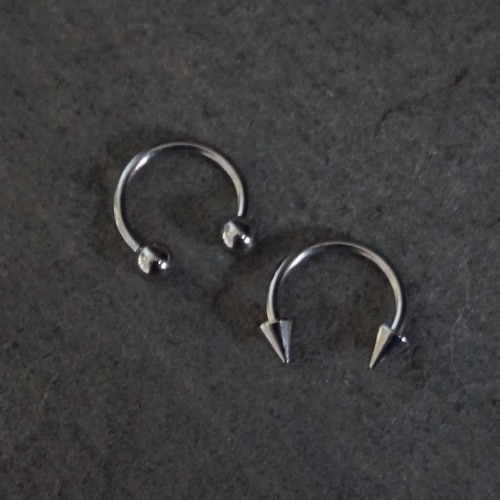 16 Gauge Captive Septum Ring Septum Horseshoe Silver Septum - Etsy UK