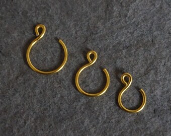 Fake nose rings, fake body jewellery, fake nose piercing,  coloured nose ring, body jewellery, 6mm nose ring, 8mm nose ring