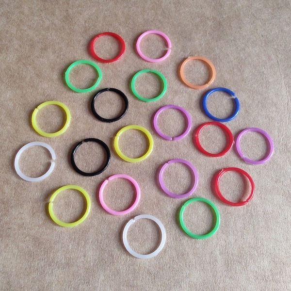 SECONDS 20 hoops, acrylic nose rings, coloured nose rings, nose hoop, 20g nose ring, endless nose ring, tiny nose ring