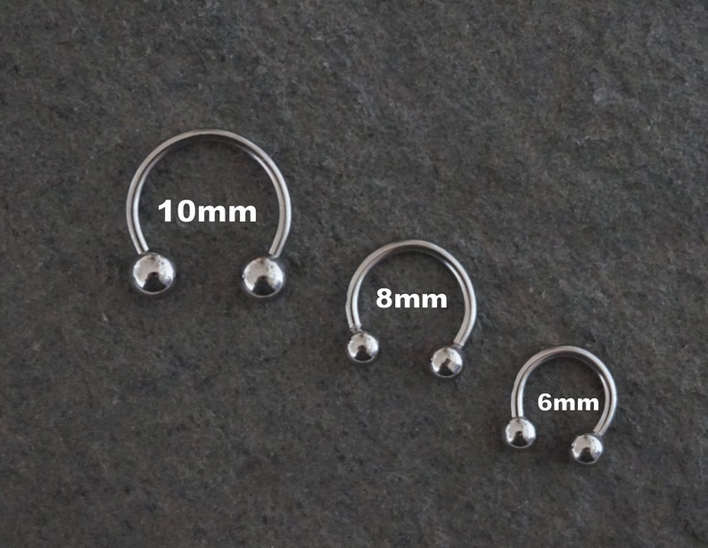 16 gauge captive septum ring horseshoe septum 6mm septum Etsy