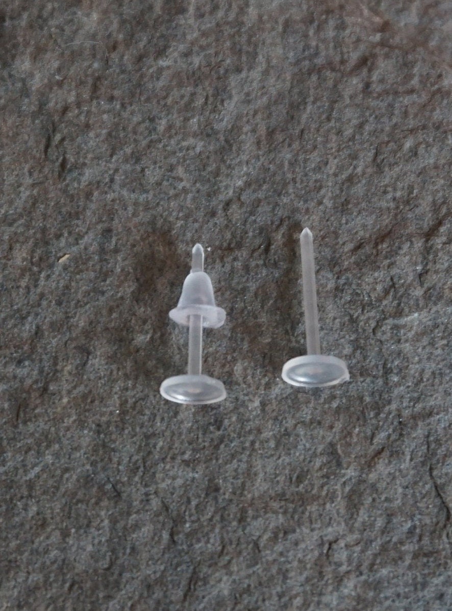 Piercing Retainer Labret Retainer 18 Gauge Clear Retainer Etsy