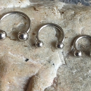16 gauge 6mm/8mm/10mm septum ring, horseshoe septum, 6mm septum ring, 8mm septum ring, septum, daith, septum jewellery