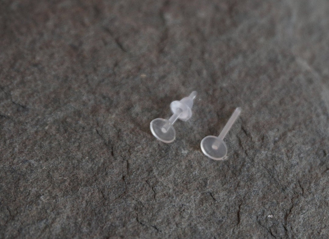 Piercing Retainer, Labret Retainer, 18 Gauge, Clear Retainer, Discreet