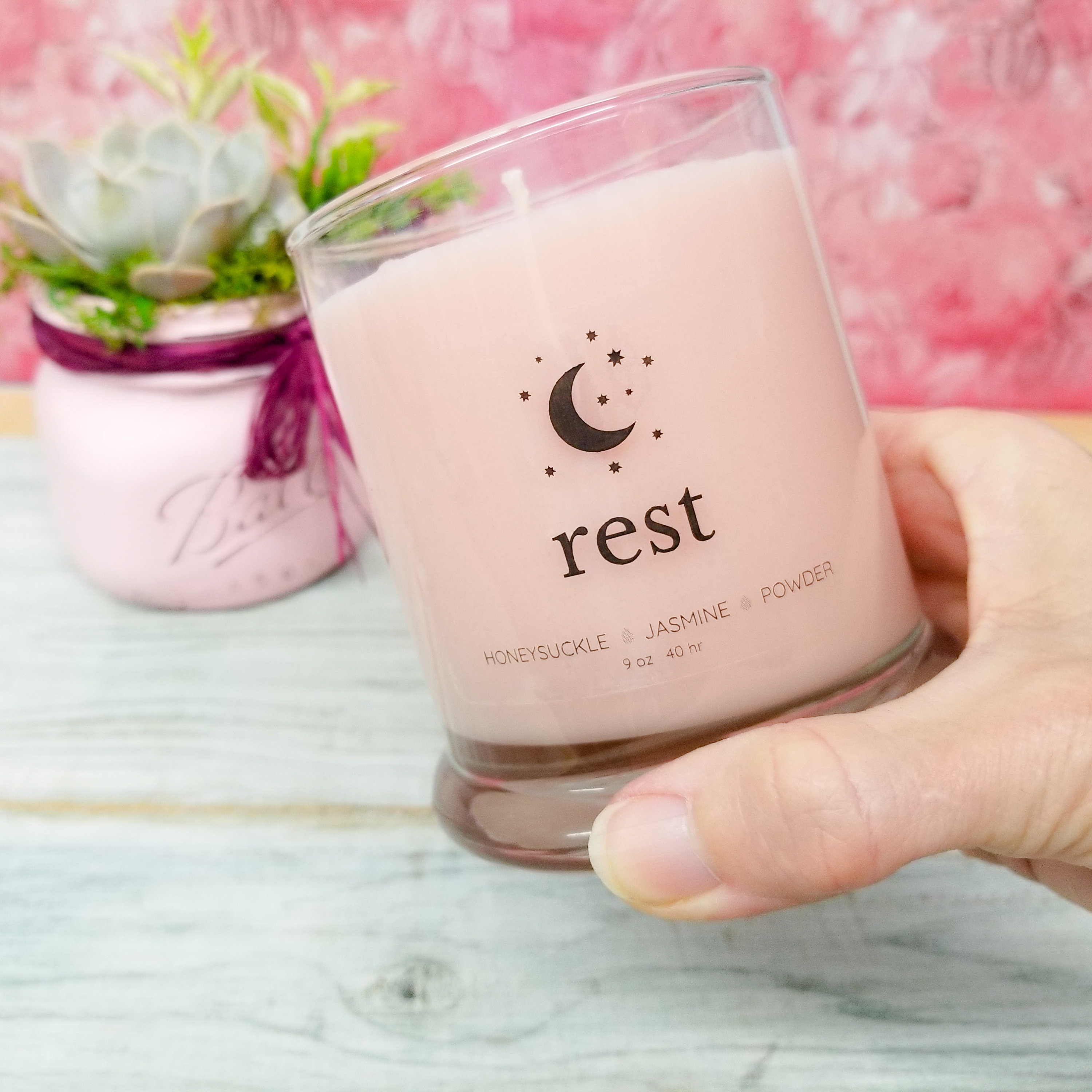 Rest Relaxing AntiStress Candle 9 oz Candle Floral Scent Etsy