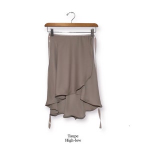 ESSENTIAL: Solid colour ballet wrap skirt made-to-order