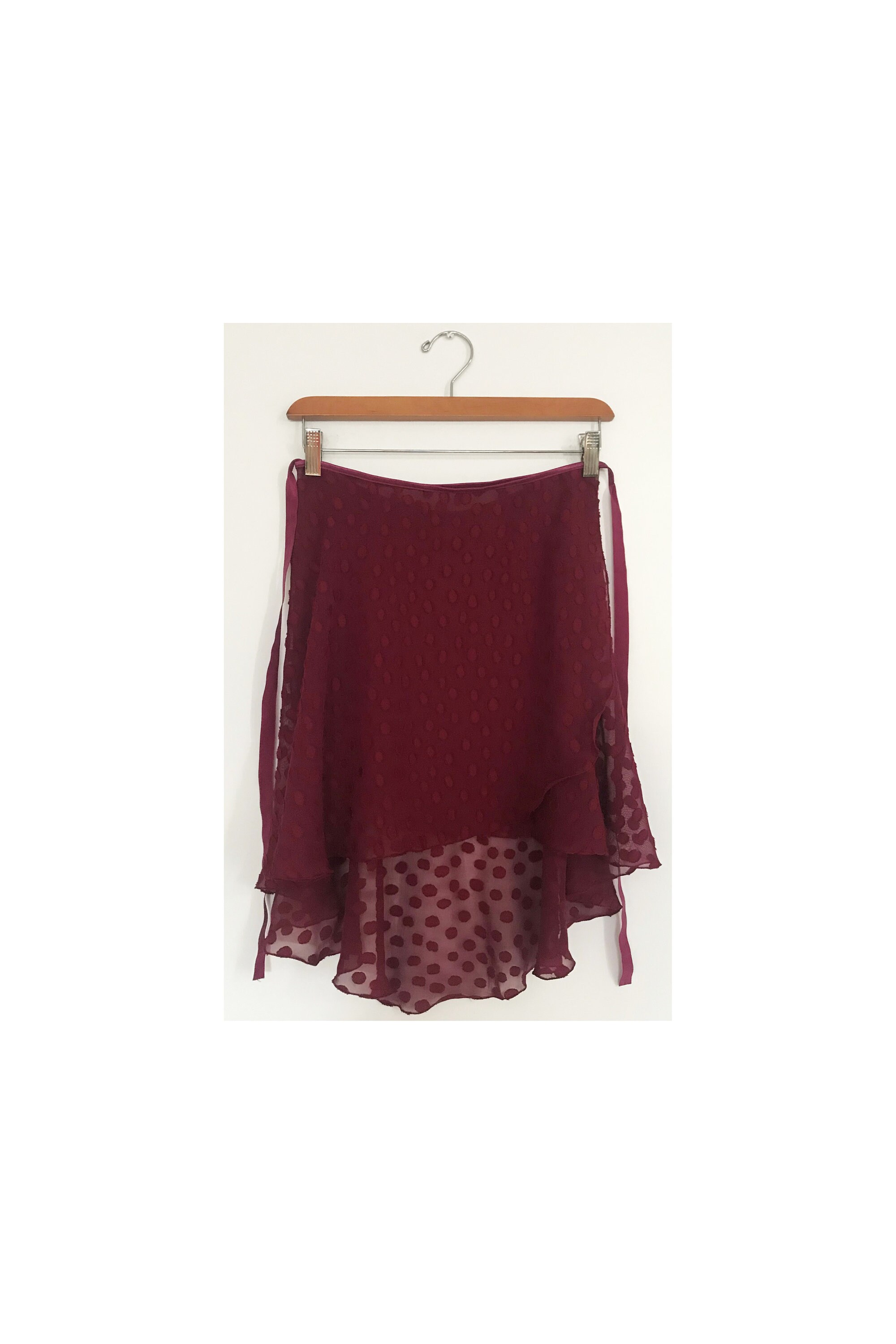 Image of Kitri Ballet Wrap Skirt Made-To-Order Swiss Dot Chiffon