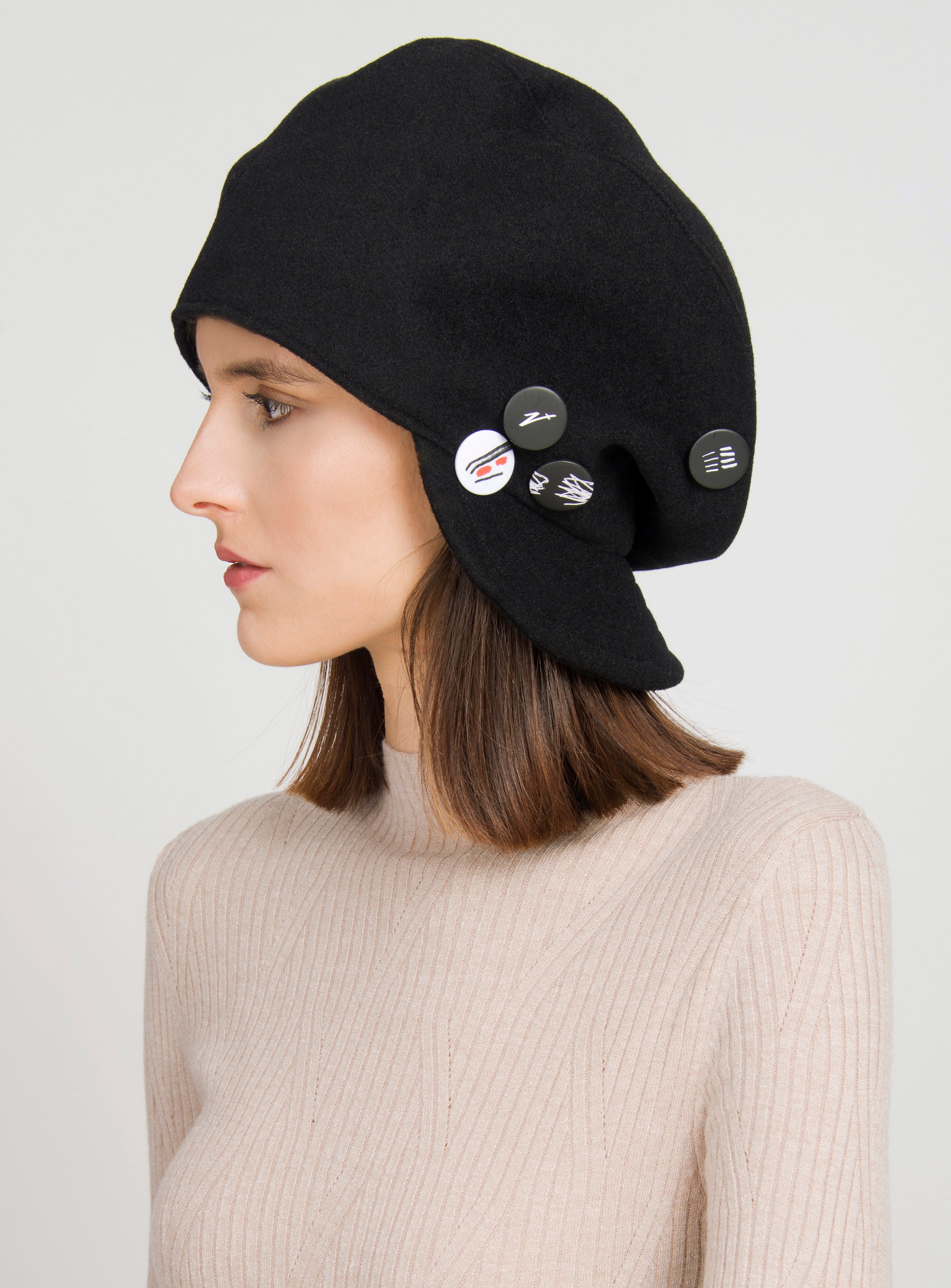 Extravagant Visor Hat Winter Hat Minimalist Design Hat