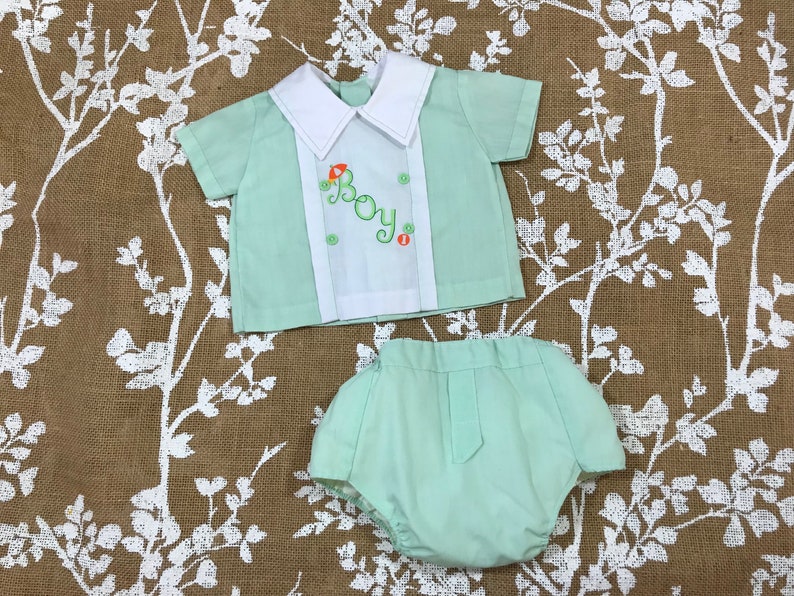 36m Boy Diaper Set 1960s Vintage Baby Boys' Diaper Cover Etsy